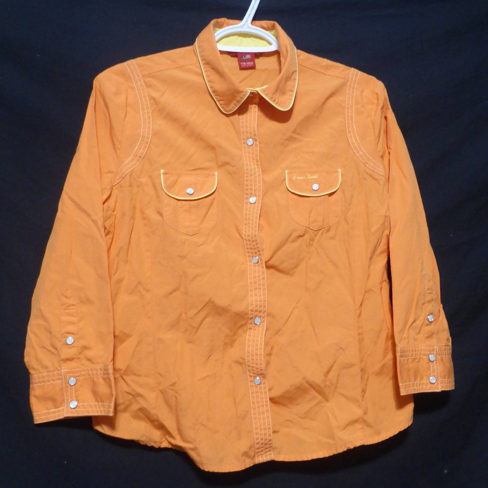 E-LAND CAMPUS CASUAL, 170/92A, casual snap shirt, GUC